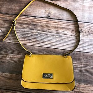 Zara trafaluc mustard yellow shoulder bag